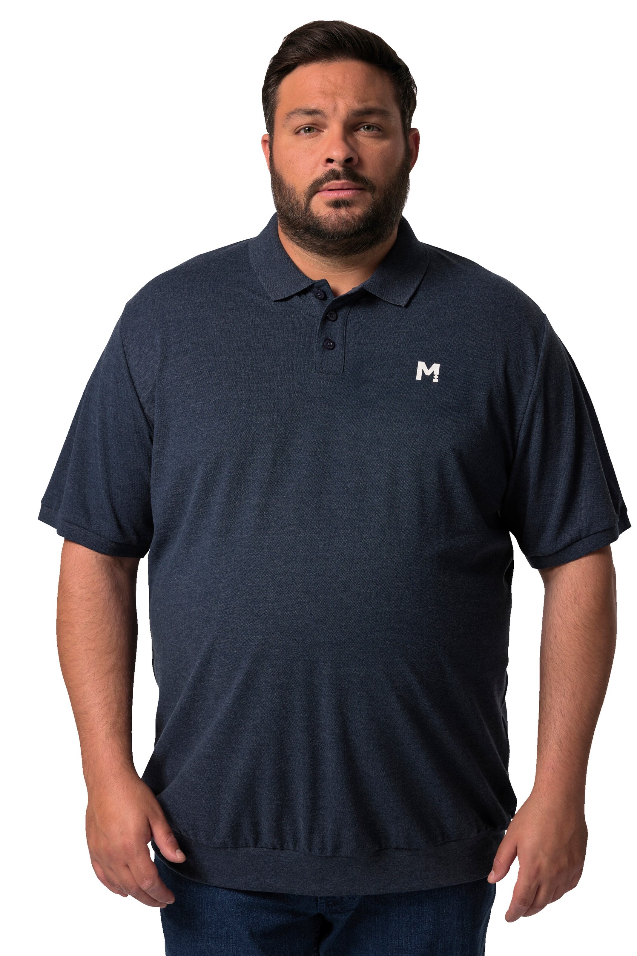 Men Plus Shirt in Blue: front