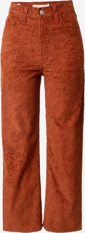 LEVI'S ® Broek 'Ribcage Str Ankle Zip Cord' in Bruin: voorkant