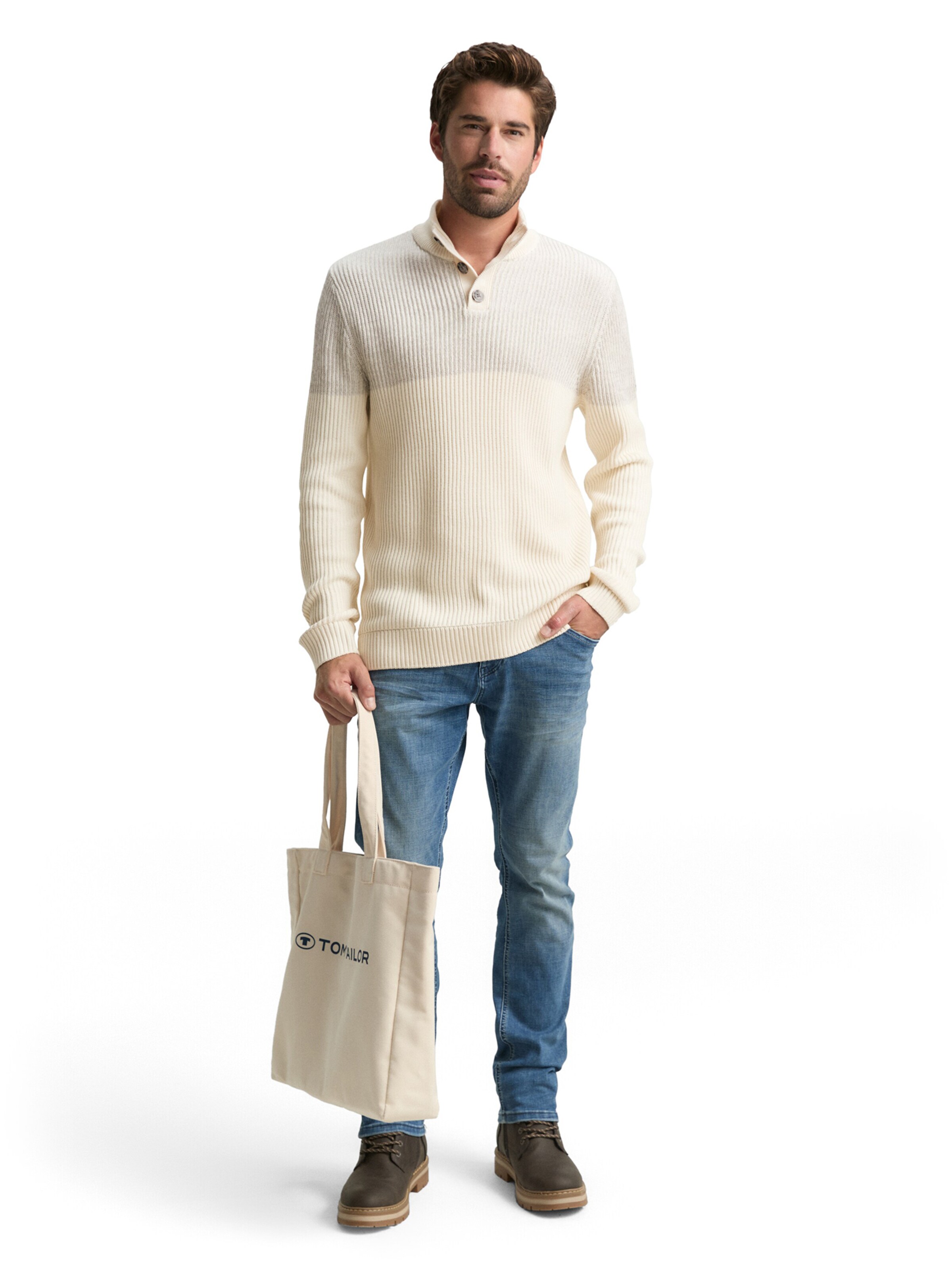 TOM TAILOR Свитер в Белый