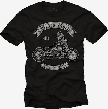 MAKAYA Shirt 'Black Rock' in Schwarz: Vorderseite