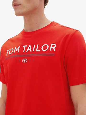 TOM TAILOR T-Shirt in Rot