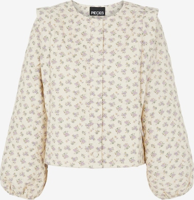 PIECES Veste mi-saison 'Flora' en mélange de couleurs / blanc naturel, Vue avec produit