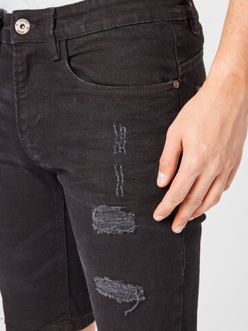 INDICODE JEANS regular Τζιν 'Kaden Holes' σε μαύρο