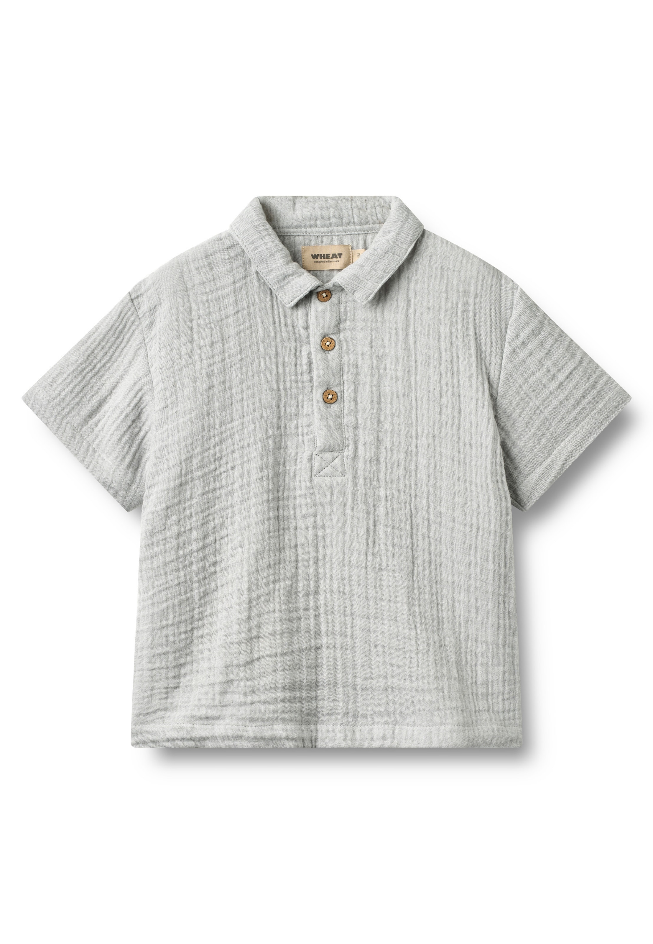 WHEAT - Camisa 'Svend' em azul: frente