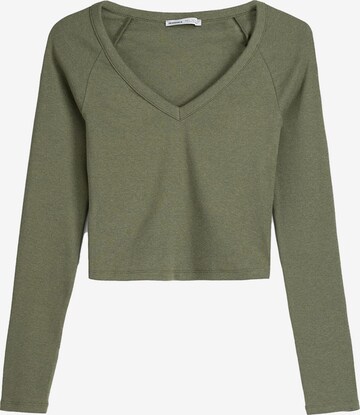 Bershka Shirt in Groen: voorkant