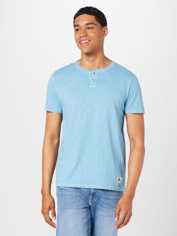 T-Shirt QS en bleu : devant