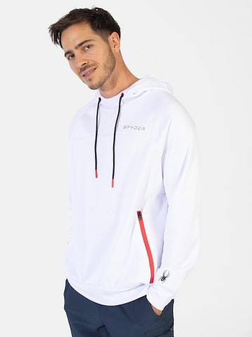 Spyder Sportsweatshirt in Wit: voorkant