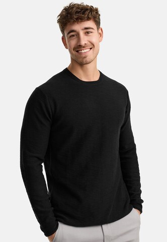 INDICODE JEANS Sweater ' Macedonio ' in Black: front
