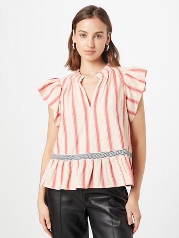 Summery Copenhagen - Blusa 'Octavie' em bege: frente