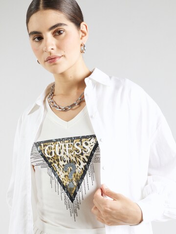 GUESS Paita 'TRIANGLE TIGER' värissä beige