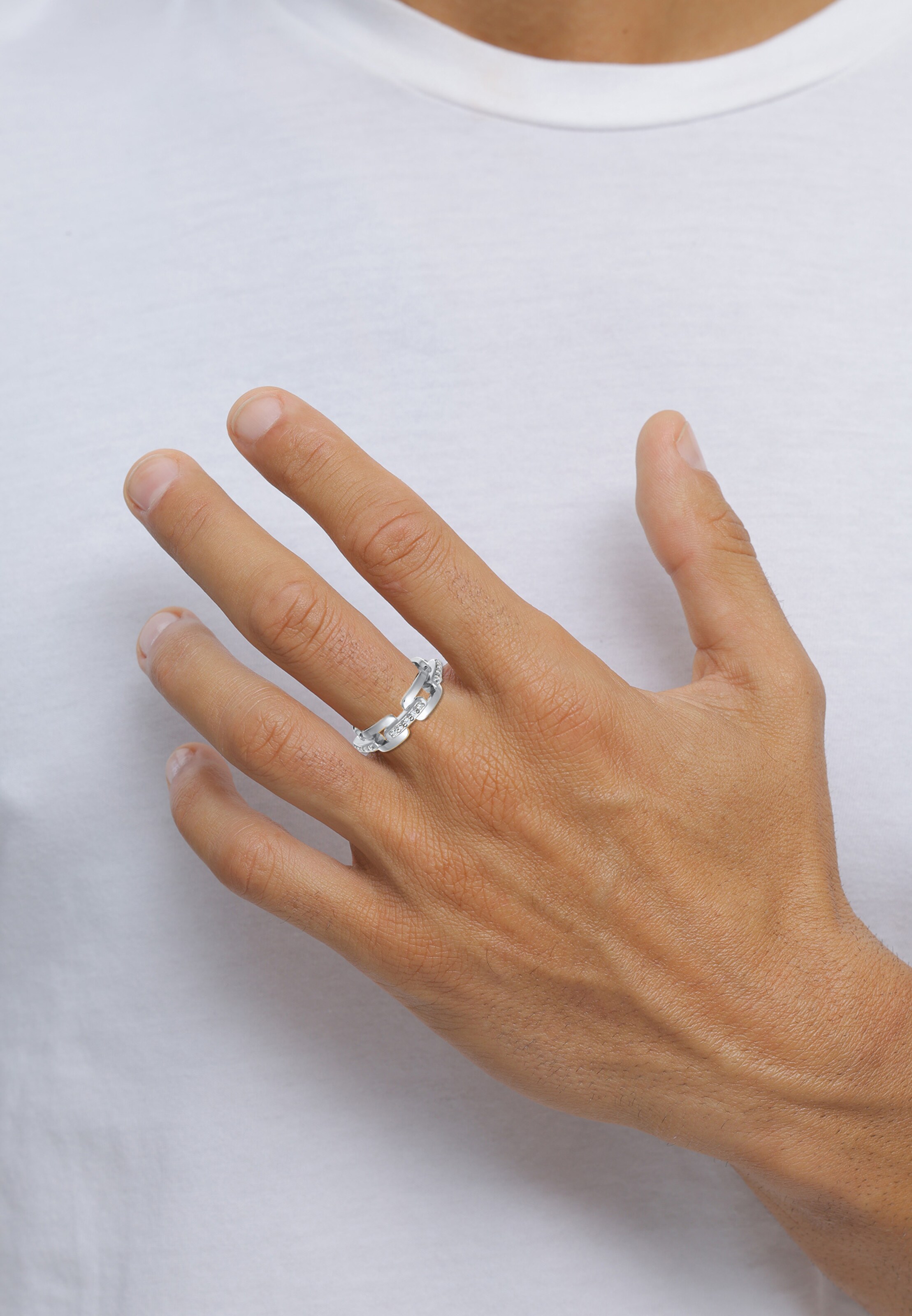 Bague 'Kristall' KUZZOI en argent : devant