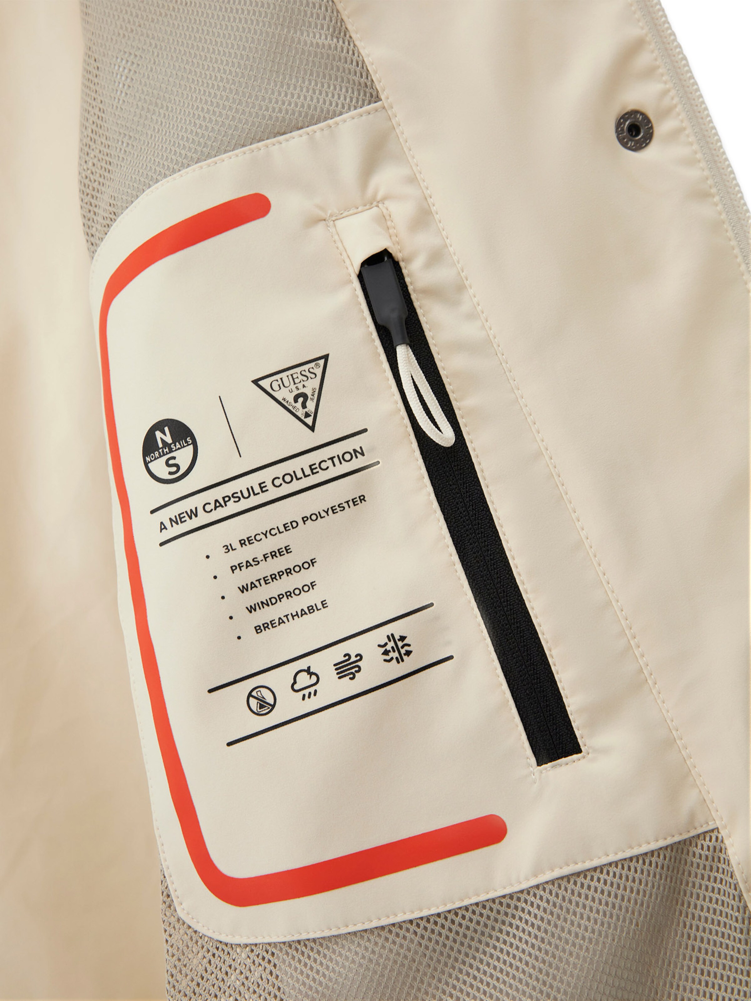 Parka di mezza stagione di GUESS in beige