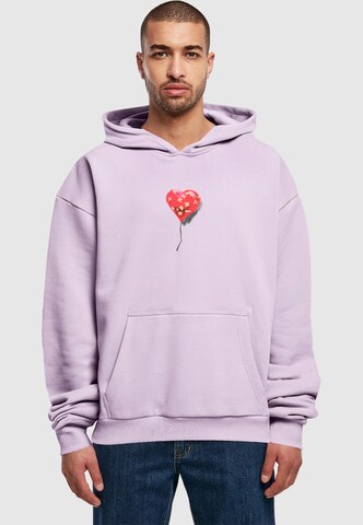 Merchcode Sweatshirt 'Banksy - Love Hurts' in Lila: Vorderseite