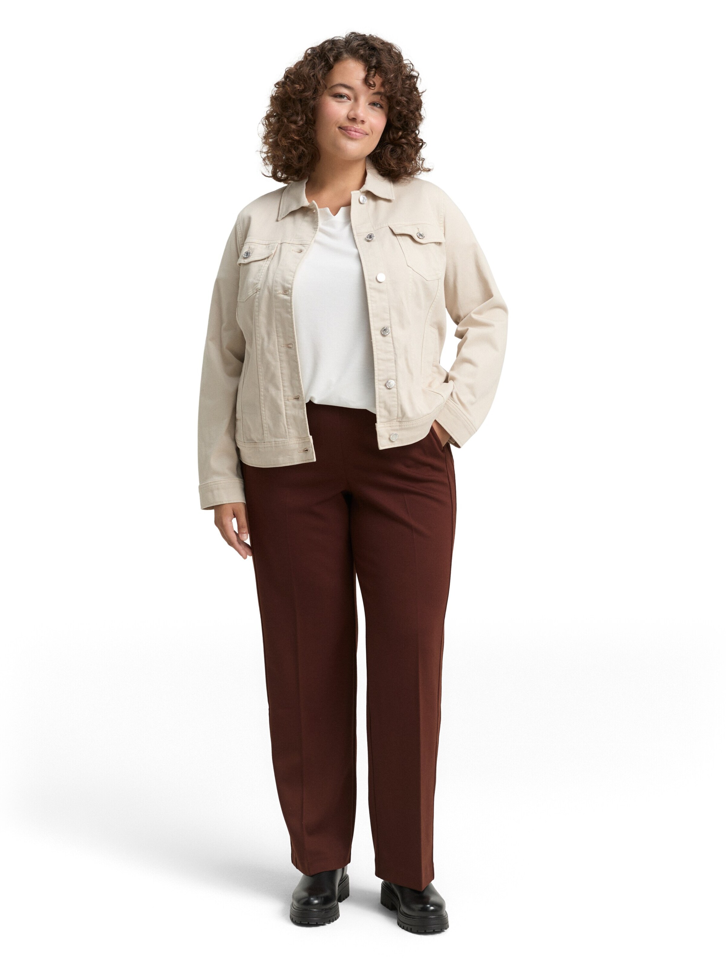 Regular Pantalon Tom Tailor Women + en marron