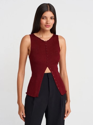 Cardigan Dilvin en rouge : devant