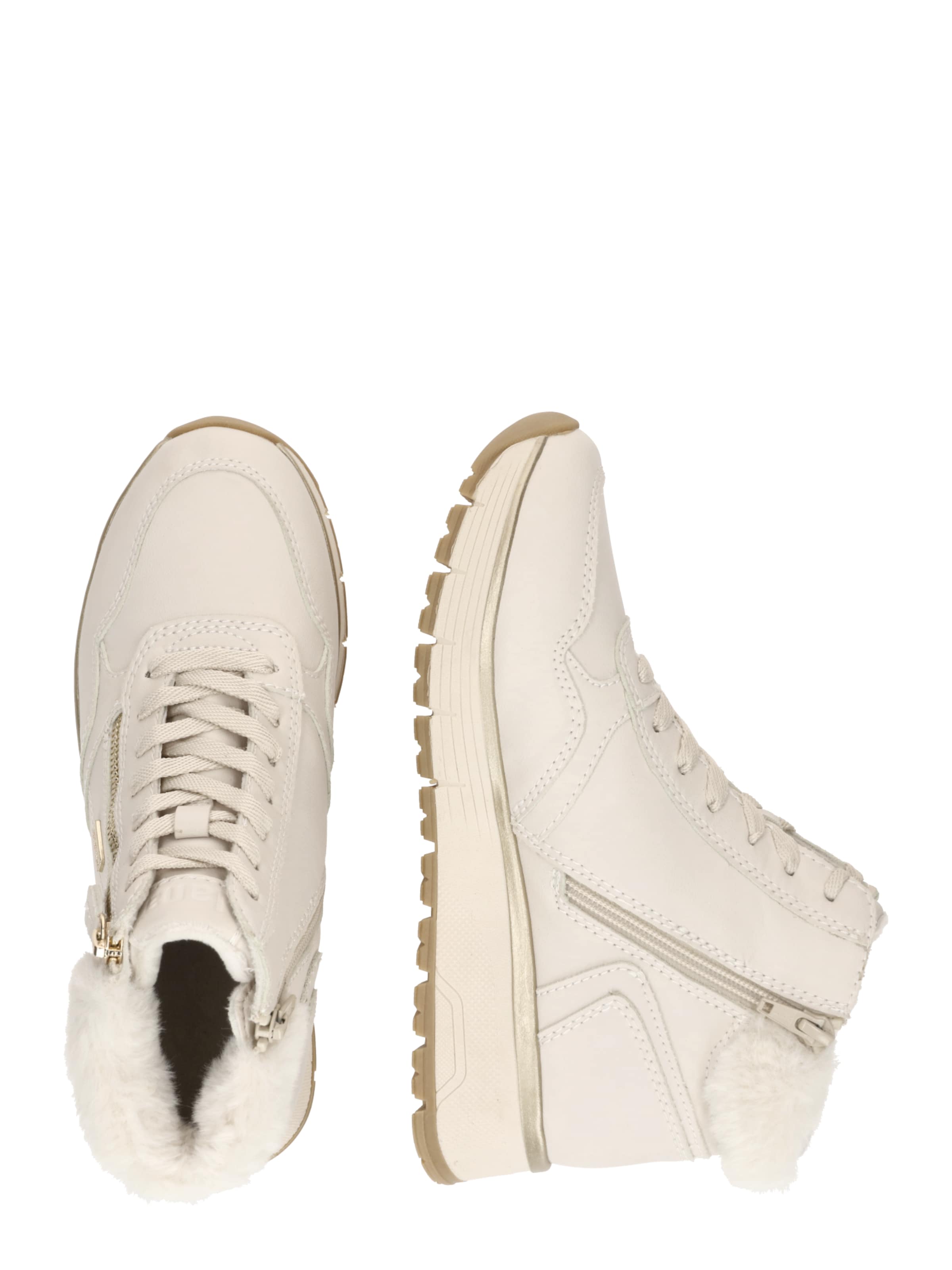 JANA Lace-up bootie in Beige