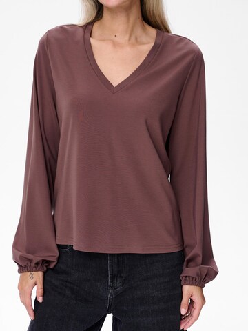 Blue Shadow Blouse in Brown