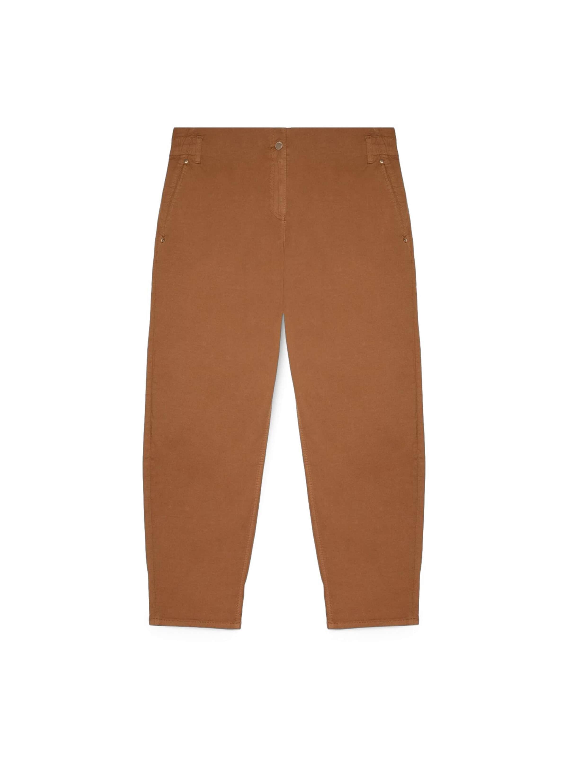 Fiorella Rubino Loose fit Trousers in Brown: front