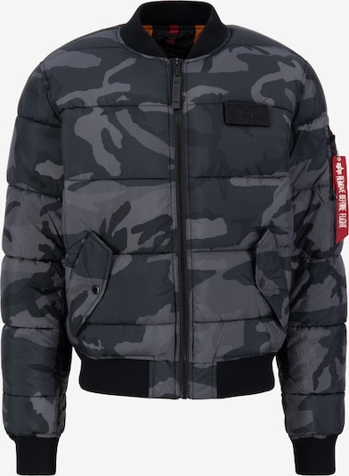ALPHA INDUSTRIES Välikausitakki 'Camo' värissä harmaa / punainen / musta, Tuotenäkymä