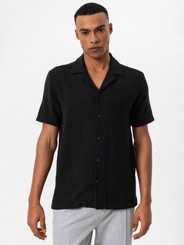 Antioch Regular Fit Hemd in Schwarz: Vorderseite