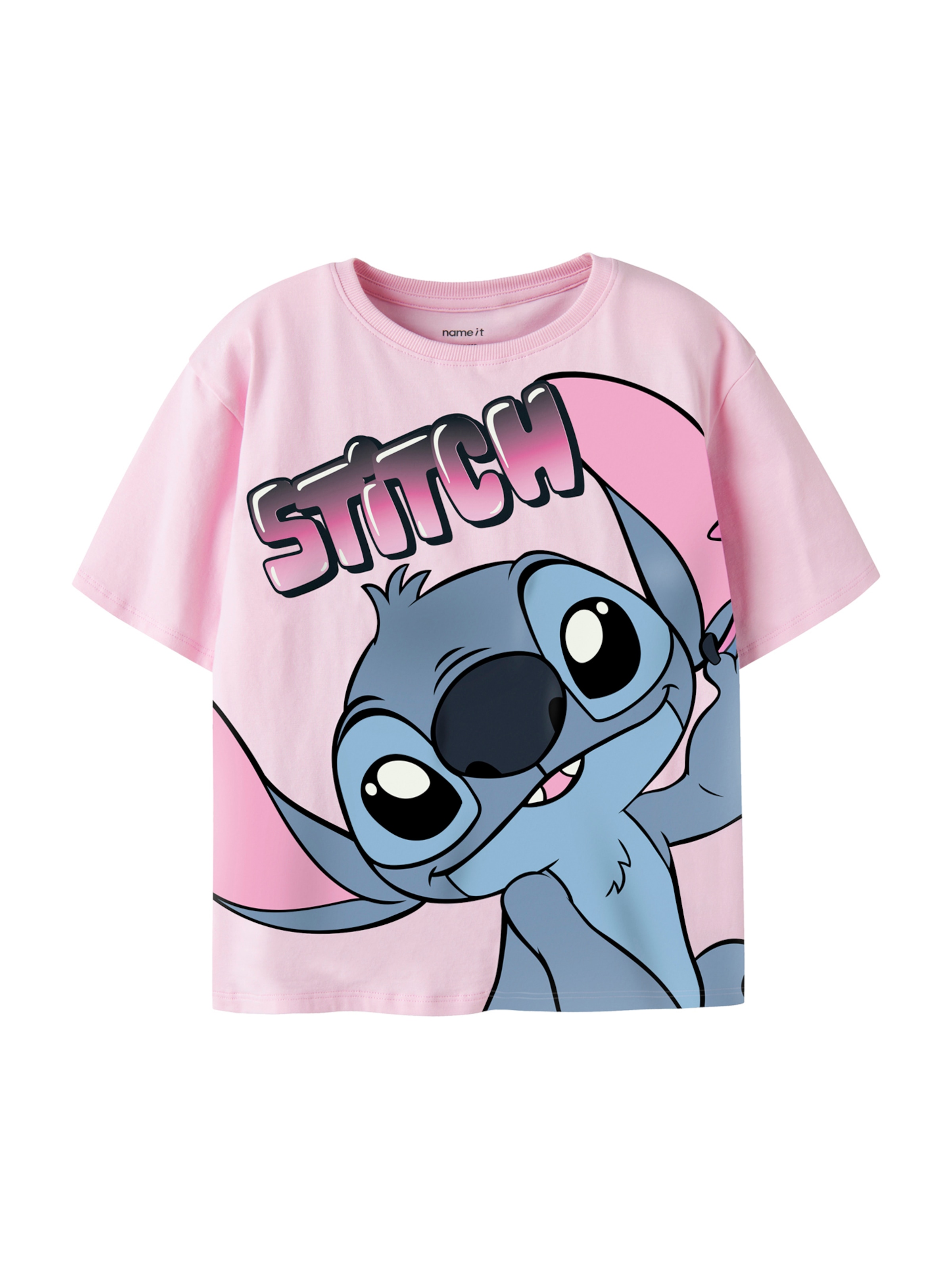 NAME IT Póló 'NKFMORISSINA STITCH' - rózsaszín: elől