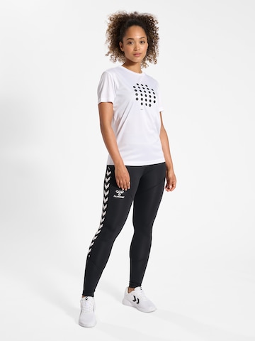 Hummel Skinny Sportbroek in Zwart