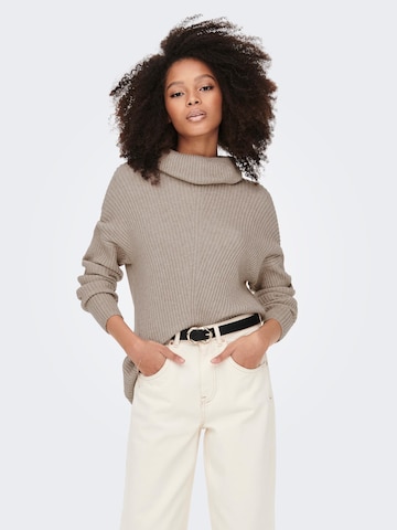 Pull-over 'Katia' ONLY en marron : devant