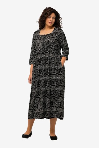 Ulla Popken Summer Dress in Black: front