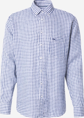 FYNCH-HATTONRegular Fit Košulja 'Vichy' - plava boja: prednji dio