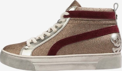 Scalpers Visoke tenisice u zlatna / bordo, Pregled proizvoda