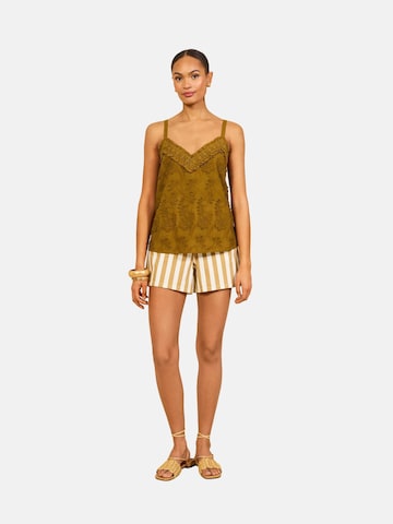 love & roses Top in Geel: voorkant