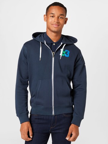 Pepe Jeans Zip-Up Hoodie 'Pascal' in Blue: front