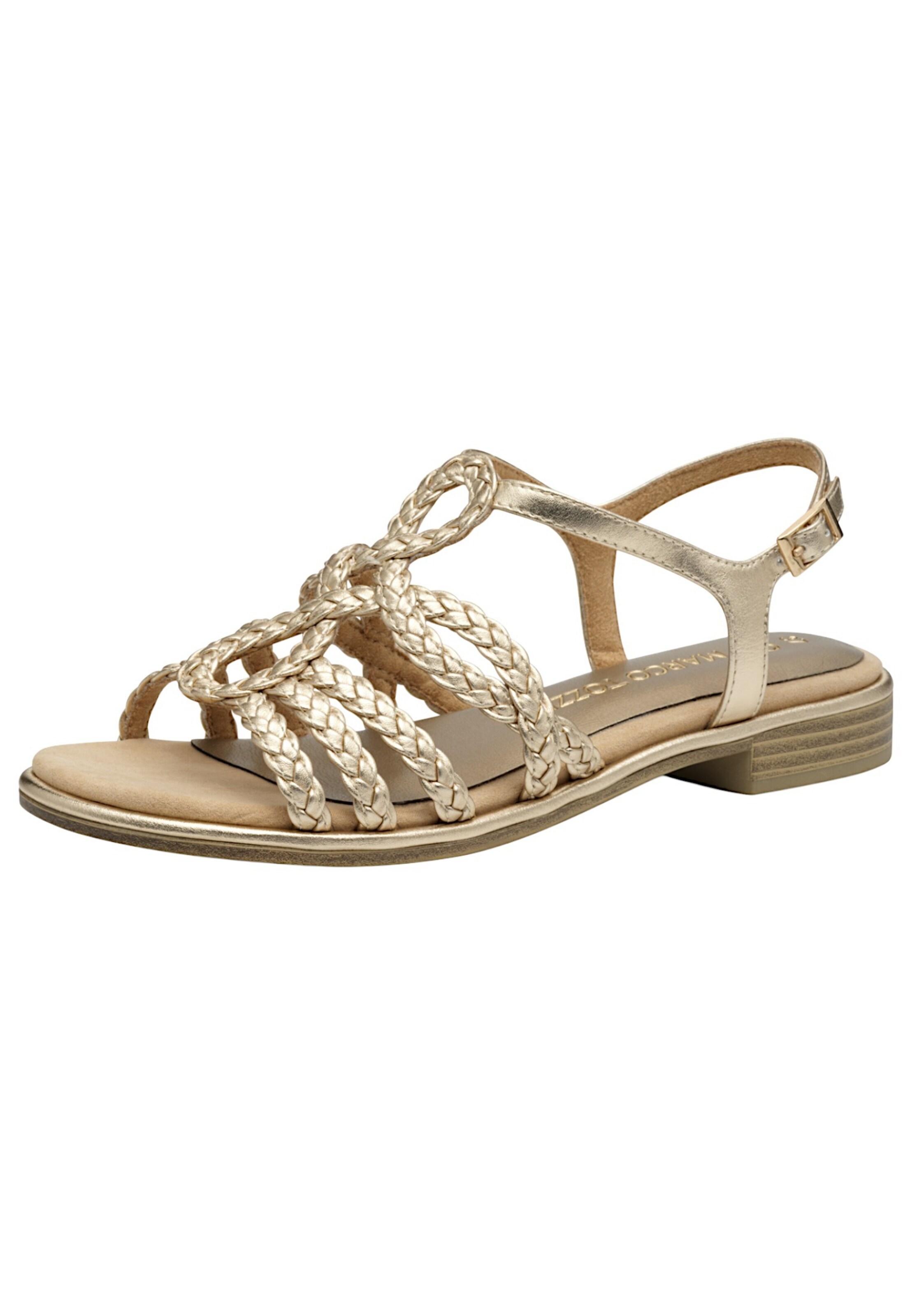 Sandales à lanières MARCO TOZZI en or : devant
