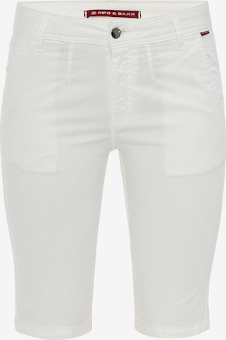 CIPO & BAXX Skinny Broek in Wit: voorkant