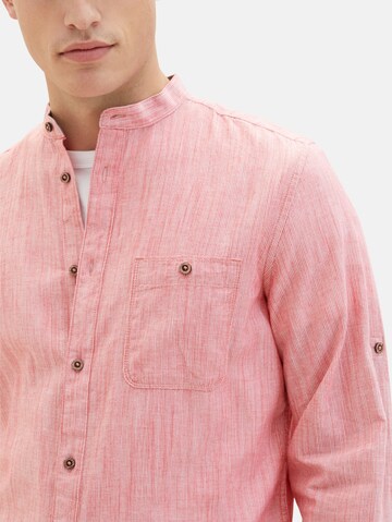 TOM TAILOR Regular fit Button Up Shirt in Red