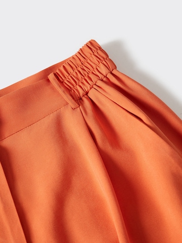 MANGO Loose fit Pleat-Front Pants 'BOSCO' in Orange