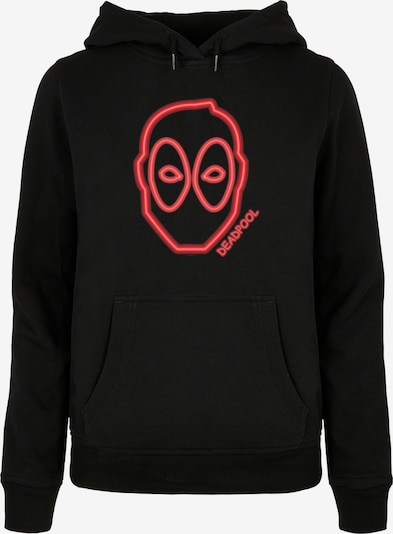 ABSOLUTE CULT Sweatshirt 'Deadpool - Neon Head' in knallrot / melone / schwarz, Produktansicht