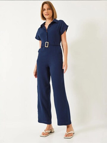 Bianco Lucci Jumpsuit in Blauw