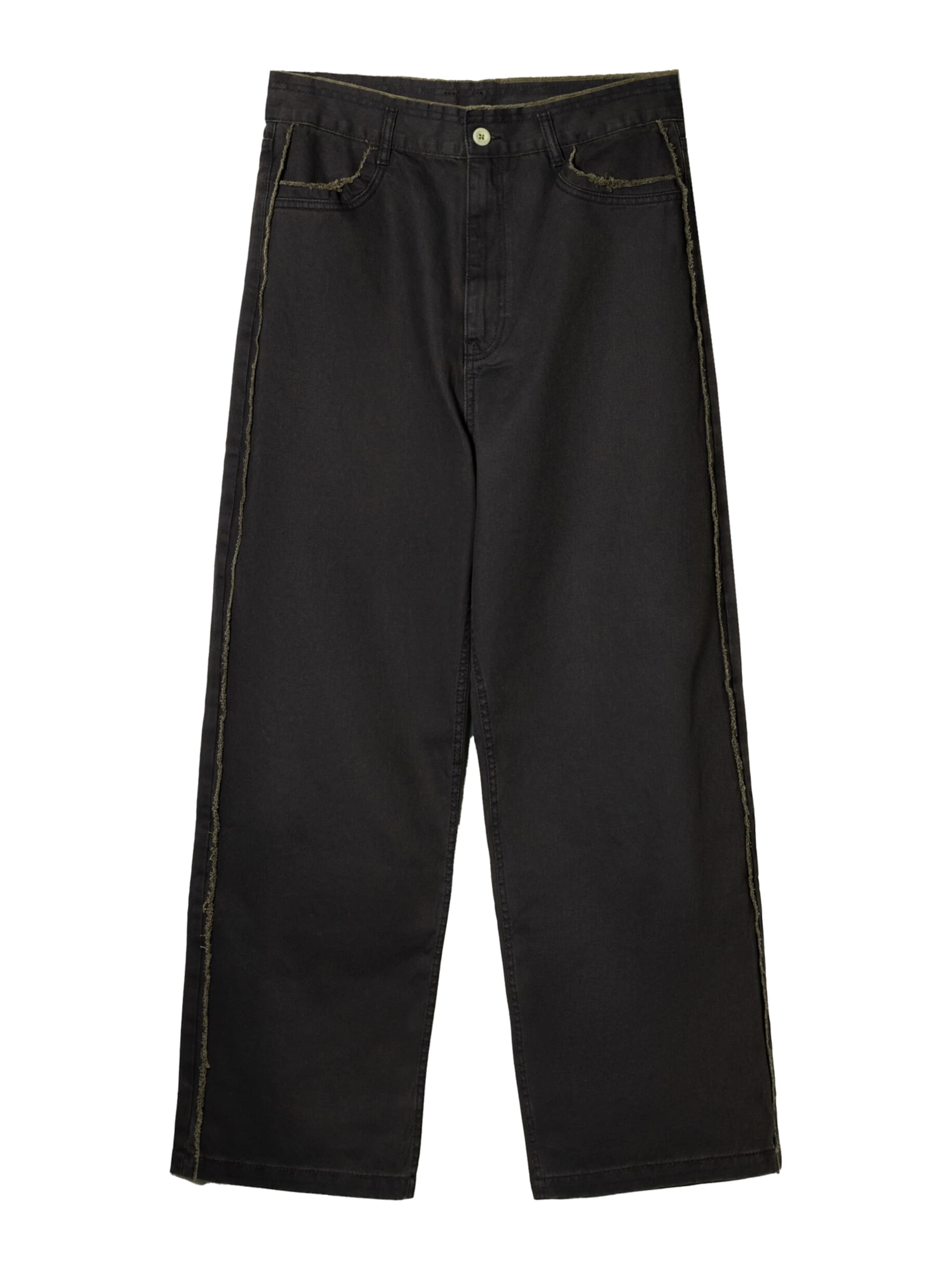Bershka Loosefit Hose in Schwarz: Vorderseite