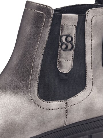 s.Oliver Chelsea boots in Silver