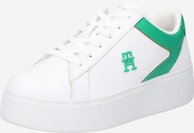 TOMMY HILFIGER Sapatilhas baixas em verde / branco, Vista do produto