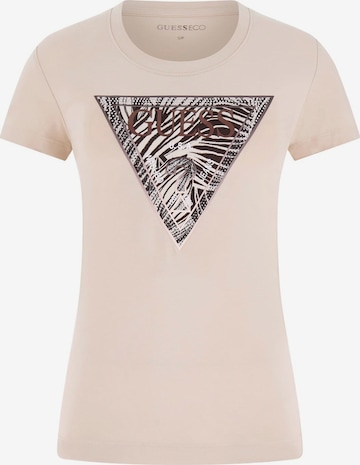GUESS - Camiseta en beige: frente