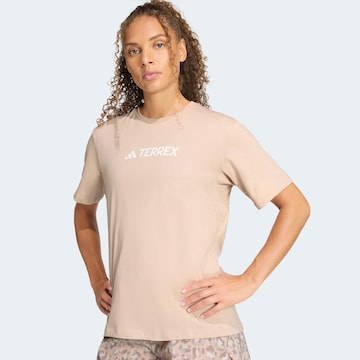 ADIDAS TERREX Performance Shirt in Beige: front