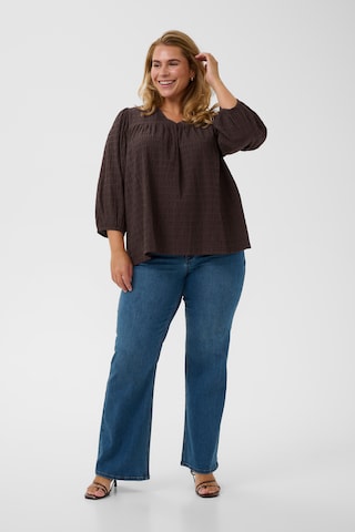 KAFFE CURVE Blouse 'KCmaisie' in Brown