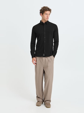 Casual Friday Slim fit Button Up Shirt 'CF Arthur' in Black: front