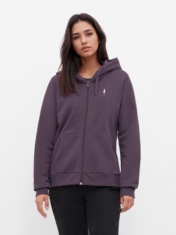 NIKIN Sweater 'TreeHoodie Zip Women' in Purple: front