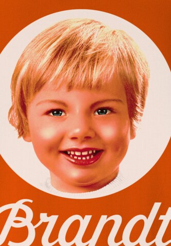 LOGOSHIRT Shirt 'Brandt Zwieback 70's' in Orange