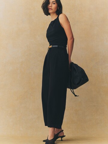 Wide Leg Pantalon Next en noir