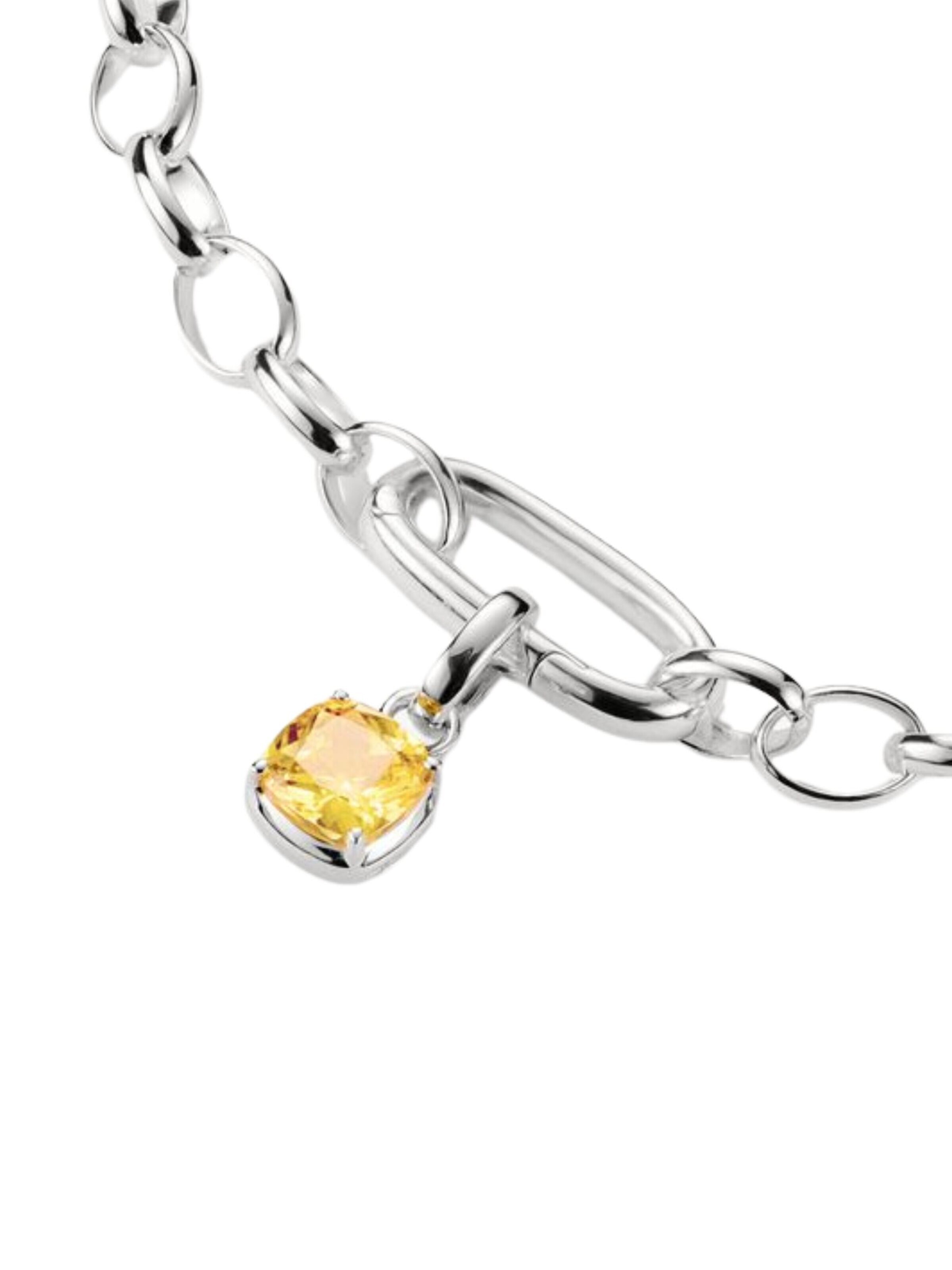 Pendentif 'Silber Charm Anhänger Geburtsstein November Connect' Thomas Sabo en jaune