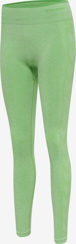 Skinny Pantalon de sport Hummel en vert